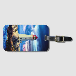 Leuchtturm - Gepäckanhänger mit Visitenkartensteck