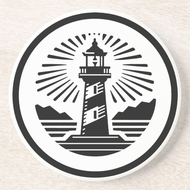 Leuchtturm Getränkeuntersetzer (Vorne)