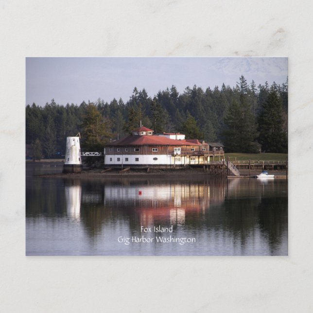 Leuchtturm, Gig Harbour Washington Postkarte (Vorderseite)