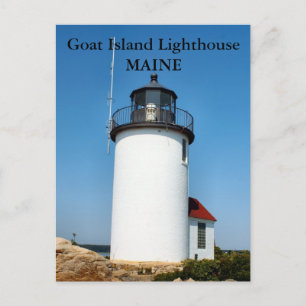 Leuchtturm Goat Island, Maine Postkarte