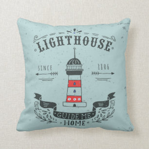 Leuchtturm Guide Me Home Poster Kissen