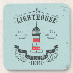 Leuchtturm Guide Me Home Poster Untersetzer