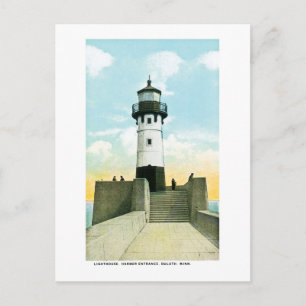 Leuchtturm, Hafeneingang, Duluth, Minnesota Postkarte