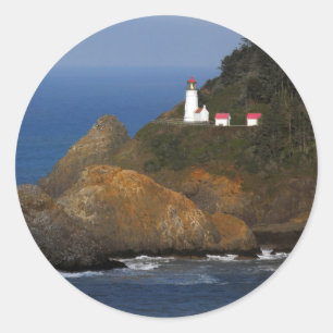 Leuchtturm Heceta Head, Cape Creek, Oregon, USA Runder Aufkleber