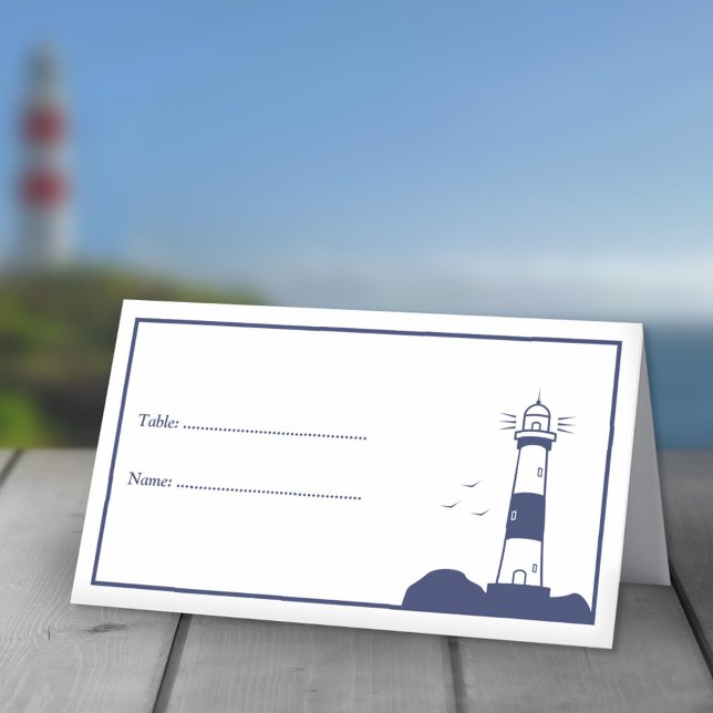 Leuchtturm Hochzeiten Platzkarten (Lighthouse Wedding Place Cards)