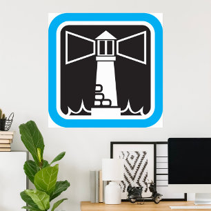 Leuchtturm Icon Poster