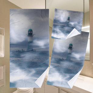 Leuchtturm im Sturm - Ostsee Badhandtuch Set