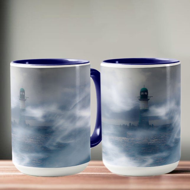 Leuchtturm im Sturm - Ostsee Tasse (Von Creator hochgeladen)