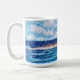 Leuchtturm in Blau Kaffeetasse