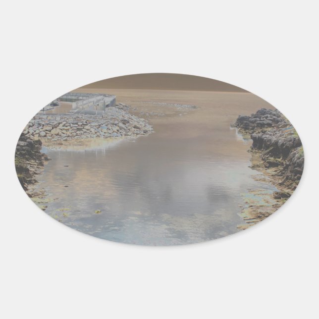 Leuchtturm in Cascais Portugal Ovaler Aufkleber (Vorderseite)