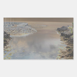 Leuchtturm in Cascais Portugal Rechteckiger Aufkleber