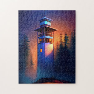 Leuchtturm in der Nacht Puzzle