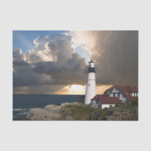 Leuchtturm in einem Sturm Seidenpapier