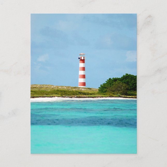 Leuchtturm in Los Roques - Venezuela Postkarte (Vorderseite)