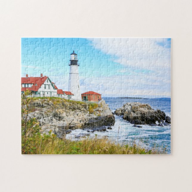 Leuchtturm in Maine Puzzle (Horizontal)