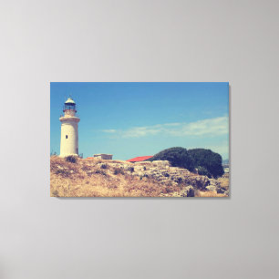 Leuchtturm in Paphos Leinwanddruck
