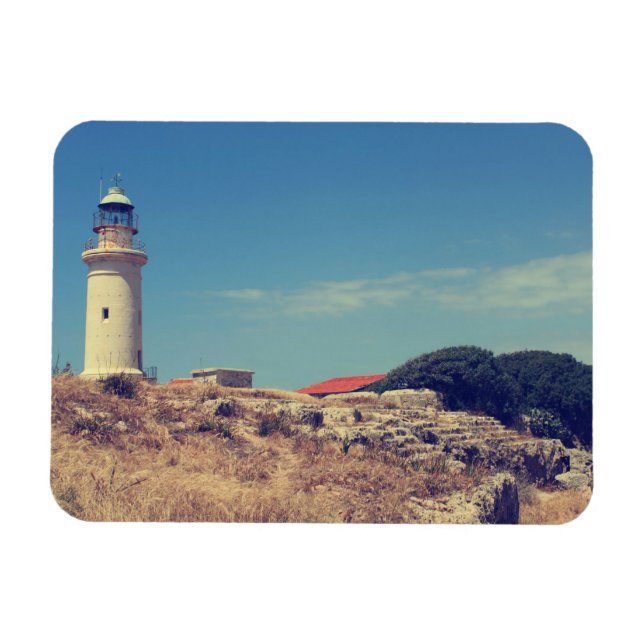 Leuchtturm in Paphos Magnet (Horizontal)