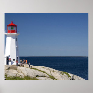 Leuchtturm in Peggy's Cove, Nova Scotia, Kanada. Poster