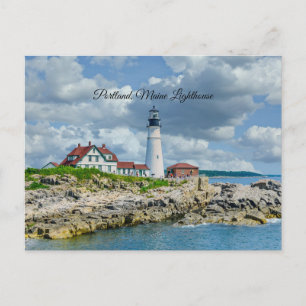 Leuchtturm in Portland, Maine (bezeichnet) Postkarte