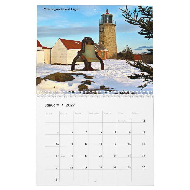 Leuchtturm-Kalender 2014 LighthouseGuy.com Maine Kalender (Jan 2027)