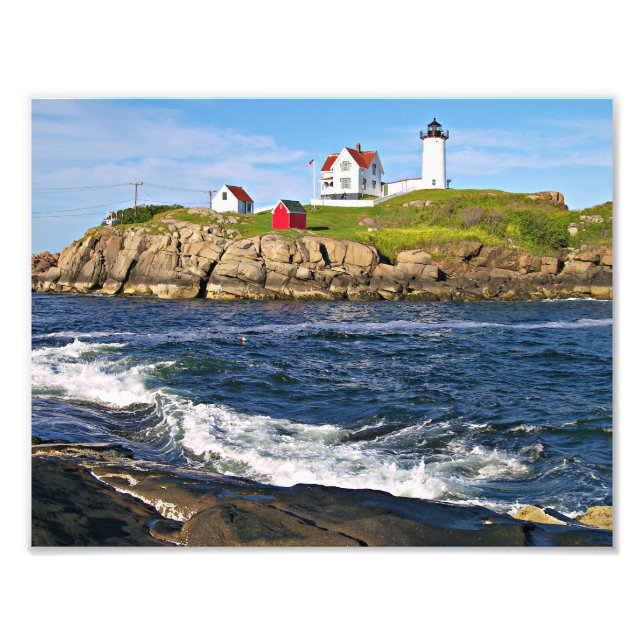 Leuchtturm, Kap Neddick Maine Fotodruck (Vorne)