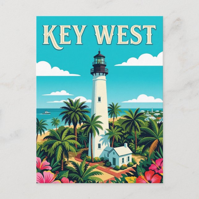 Leuchtturm Key West Postkarte (Vorderseite)