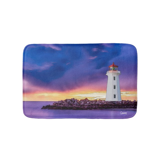 Leuchtturm - kleine Badematte (Vorderseite)