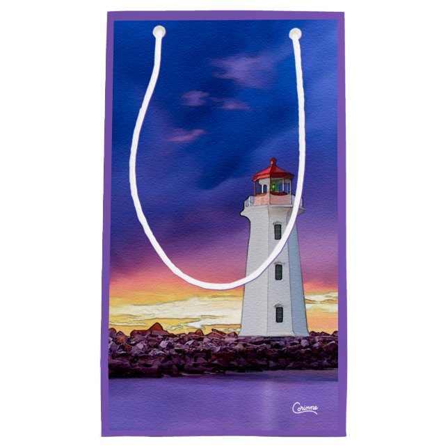 Leuchtturm - Kleine Geschenktasche Geschenktüte (Vorderseite)