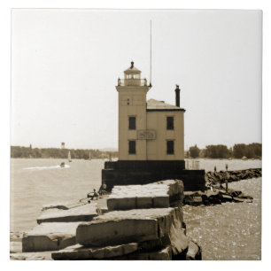 Leuchtturm Lake Erie Fliese