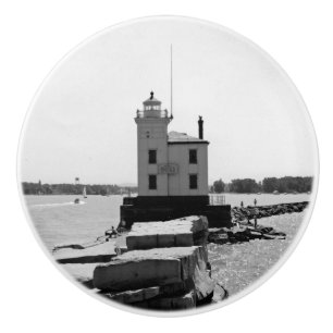 Leuchtturm Lake Erie Keramikknauf