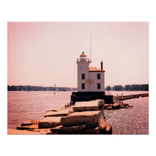 Leuchtturm Lake Erie Poster