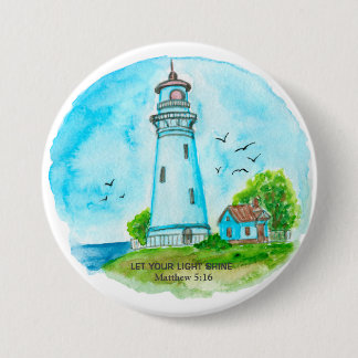 Leuchtturm Lass dein Light Shine Matthew 5:16 Button