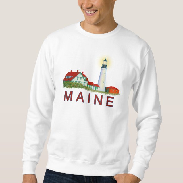 Leuchtturm, Maine, Portland Head Light, Küste Sweatshirt (Vorderseite)