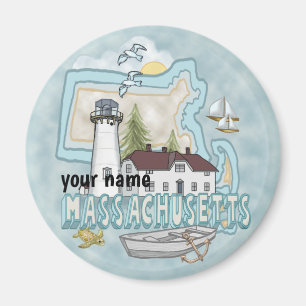 Leuchtturm Massachusetts Magnet