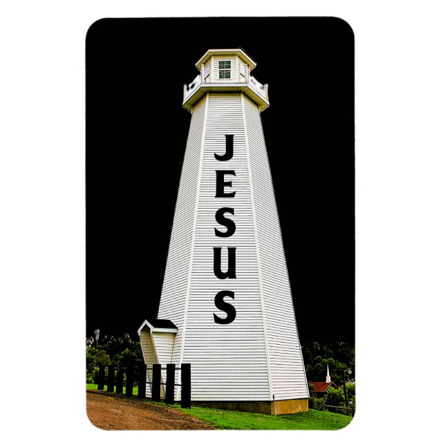 Leuchtturm mit dem Namen Jesus Fine Art Fotografy Magnet (Vertikal)