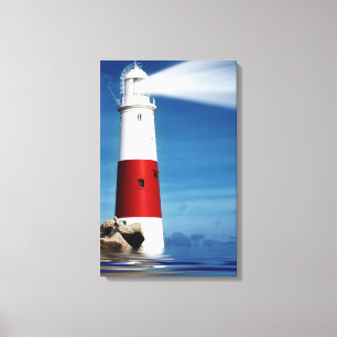 Leuchtturm mit Meerblick Leinwanddruck
