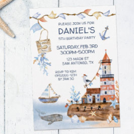 Leuchtturm Nautical Birthday Einladung