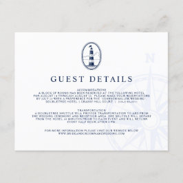 Leuchtturm Nautical | Hochzeitsgast Begleitkarte