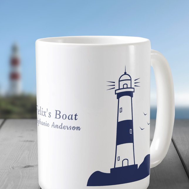 Leuchtturm Navy Blue Kaffeetasse (Lighthouse Navy Blue Mug)