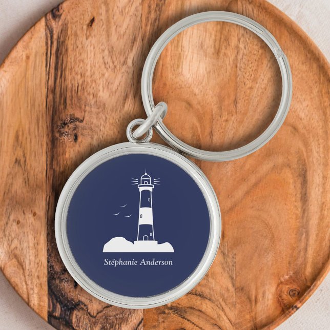 Leuchtturm Navy Blue Schlüsselanhänger (Lighthouse Navy Blue Keychain)