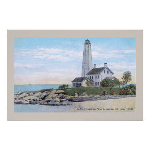 Leuchtturm New London CT Poster