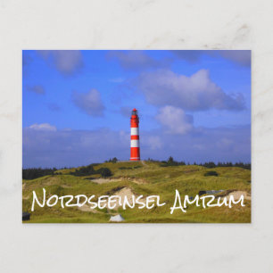 Leuchtturm, Nordseeinsel Amrum Postkarte