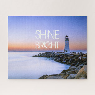 Leuchtturm Pastel Sunset Rocky Beach Puzzle