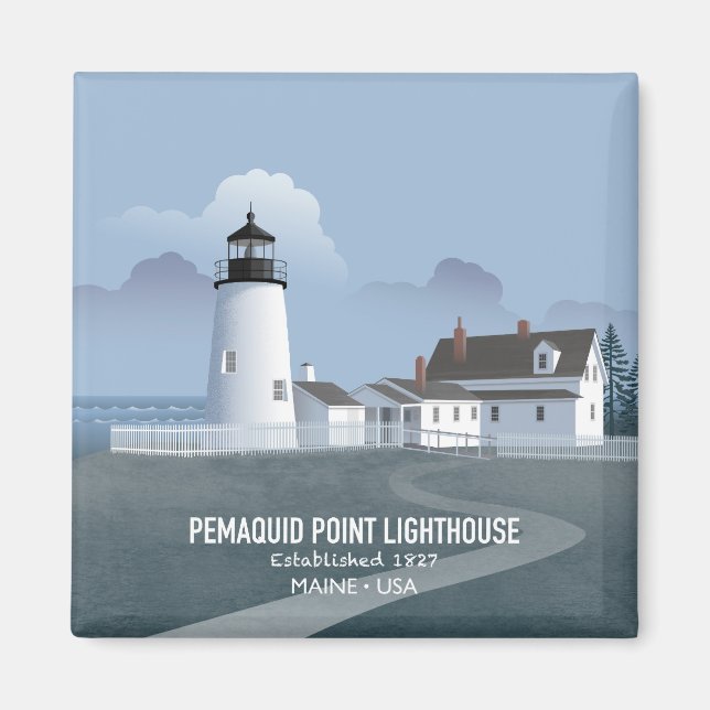 Leuchtturm Pemaquid Point Magnet (Vorne)