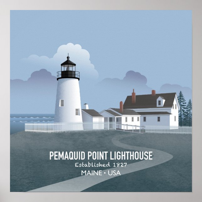 Leuchtturm Pemaquid Point Poster (Vorne)