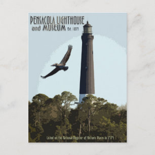 Leuchtturm Pensacola und Museum Postkarte