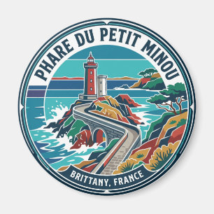 Leuchtturm Phare du Petit Minou Frankreich Magnet