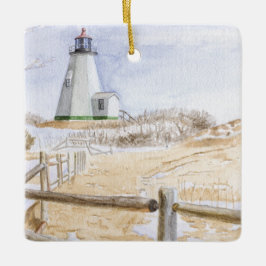 Leuchtturm Plymought Watercolor Keramikornament