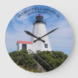 Leuchtturm Plymouth, Massachusetts Rundschau Große Wanduhr