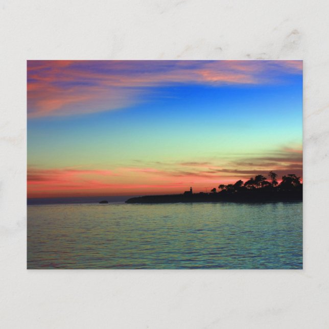 Leuchtturm Point, Santa Cruz, CA Postkarte (Vorderseite)